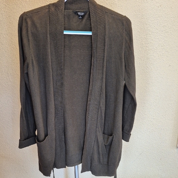 Simply Vera Vera Wang Dark Green Cardigan - Picture 1 of 6